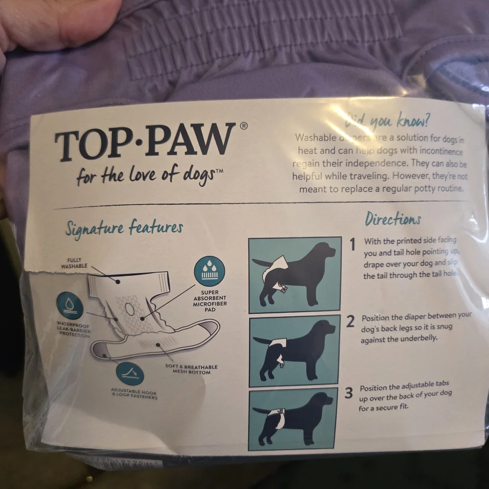 Doggie Diapers - New & Unused Washable Diapers